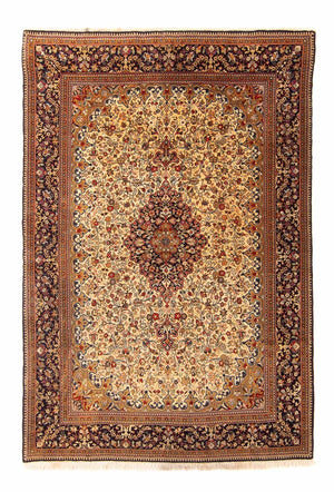 Perzisch tapijt - Ghom - 210 x 145 cm - beige