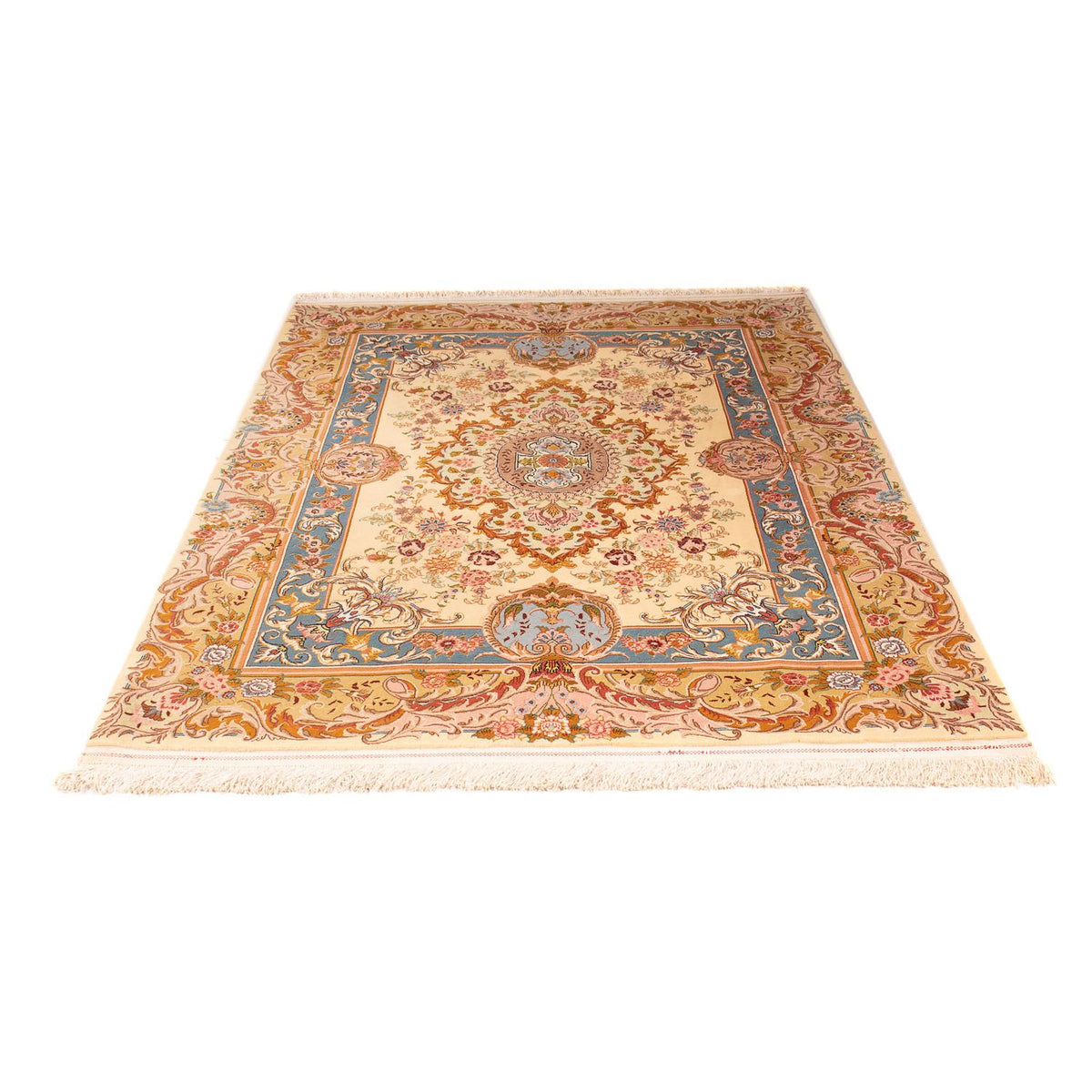 Perzisch tapijt - Tabriz - Premium - 200 x 145 cm - beige