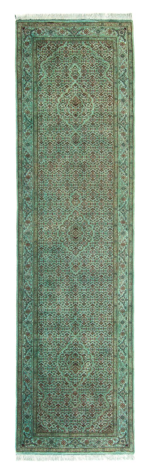 Loper Oosters tapijt - Tabriz - 305 x 84 cm - groen