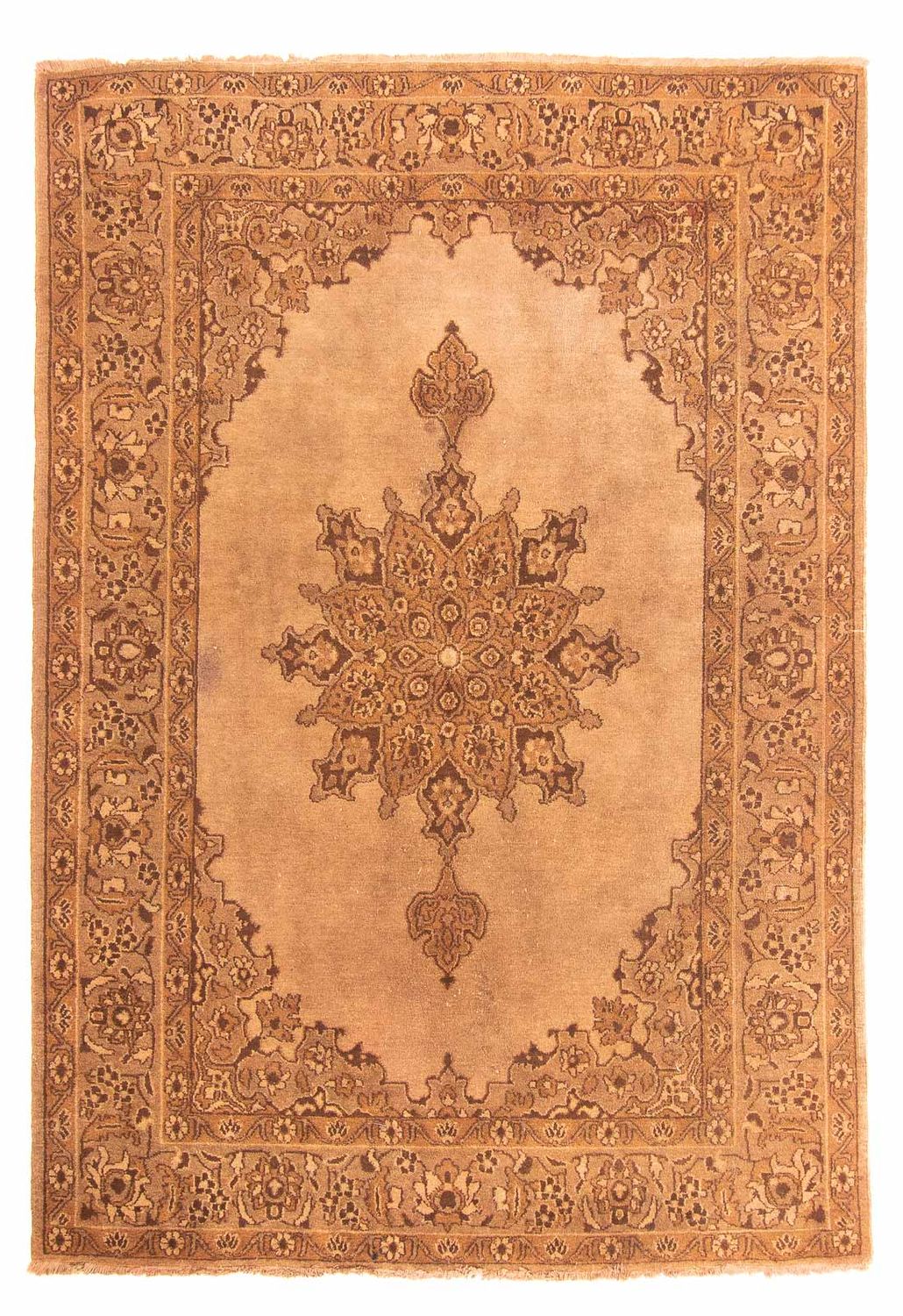 Afghaans tapijt - 213 x 150 cm - donker beige
