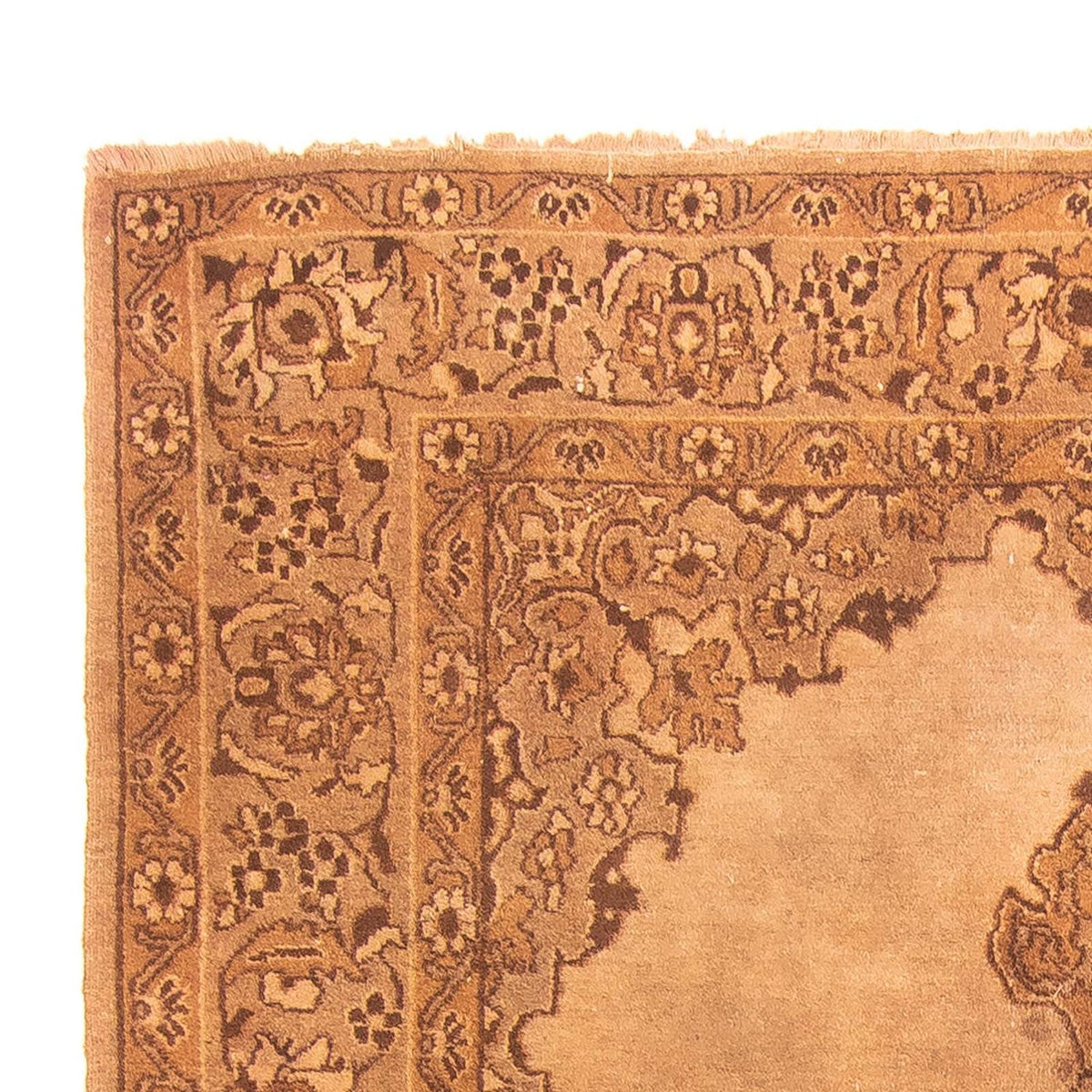 Afghaans tapijt - 213 x 150 cm - donker beige