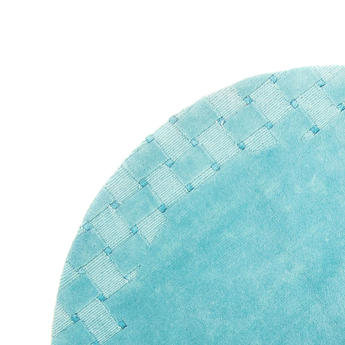 Nepal tapijt rond  - 151 x 151 cm - lichtblauw