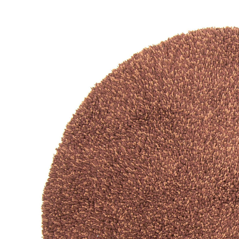 Hoogpolig tapijt rond  - 150 x 150 cm - bruin