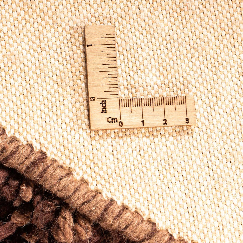 Hoogpolig tapijt rond  - 150 x 150 cm - bruin