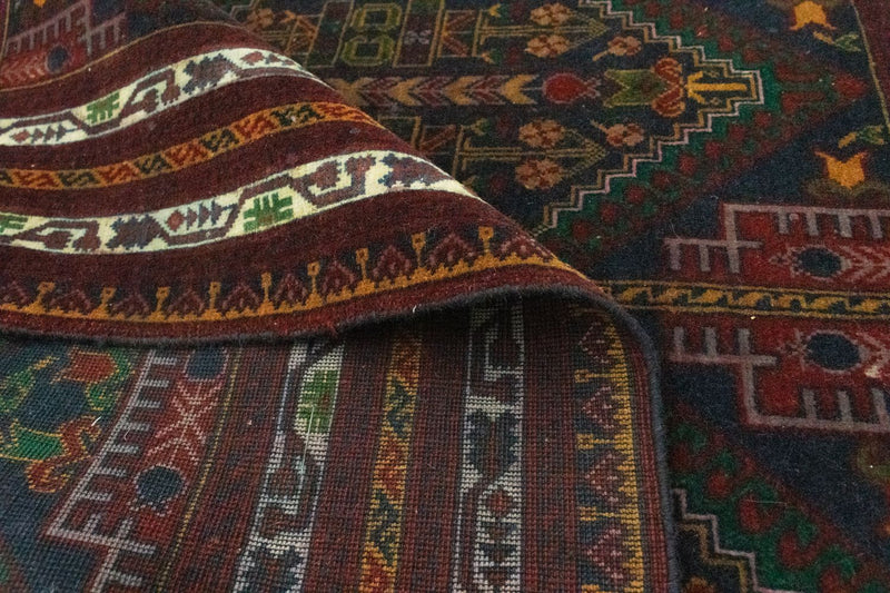 Afghaans tapijt - 140 x 100 cm - blauw