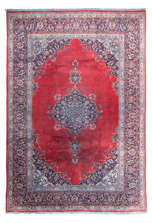 Perzisch tapijt - Keshan - 325 x 225 cm - donkerrood