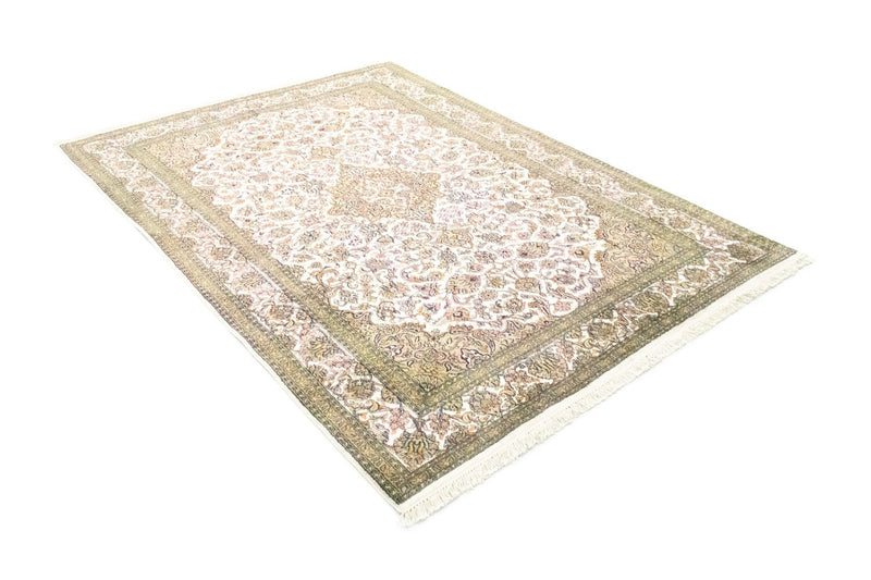 Zijden tapijt - Kashmir Silk - 217 x 153 cm - beige