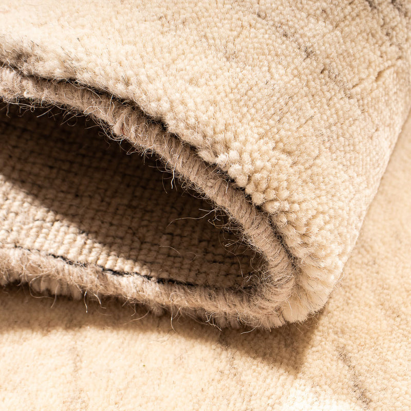 Gabbeh Tapijt - Zacht vierkant  - 74 x 69 cm - beige