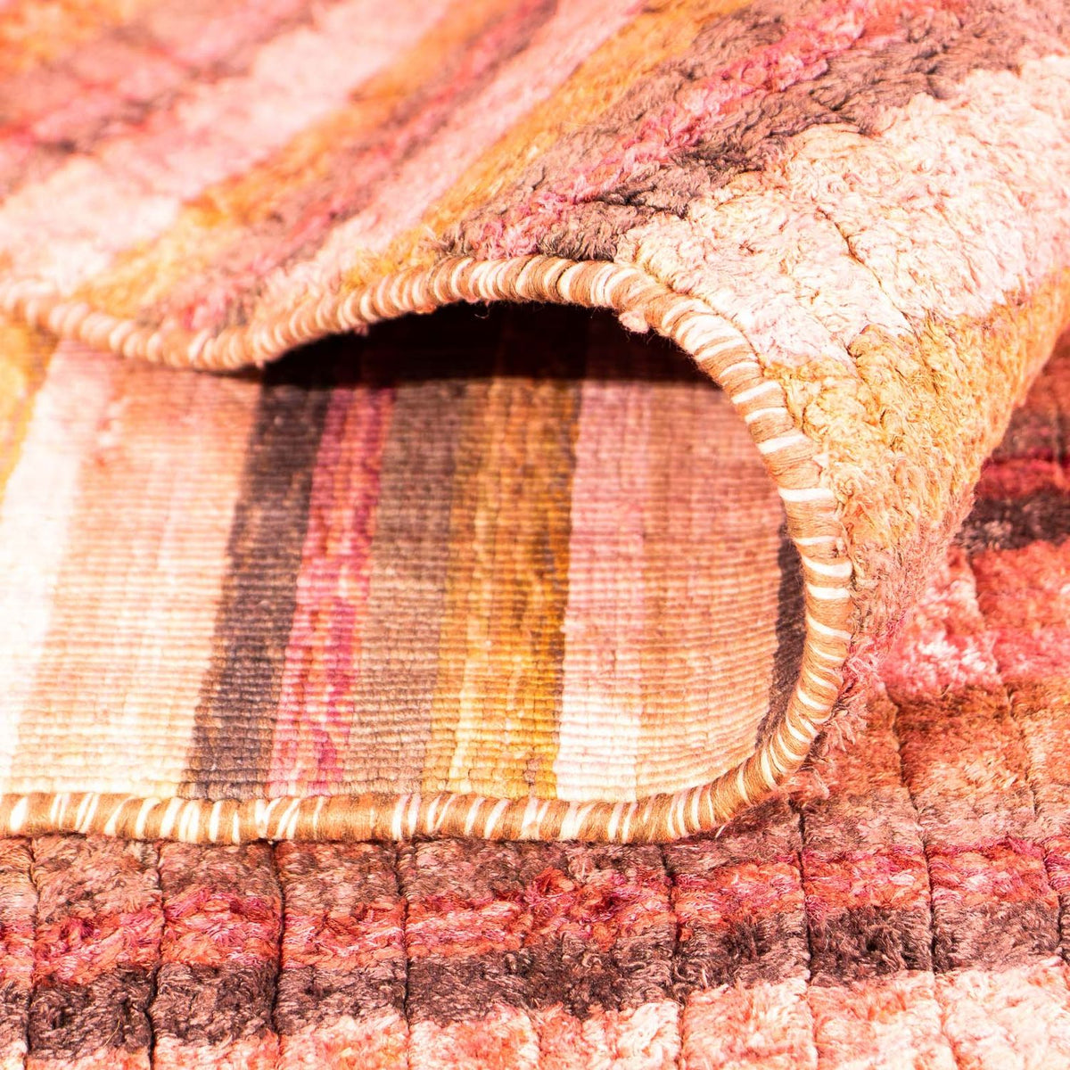 Viscose tapijt vierkant  - 197 x 197 cm - veelkleurig