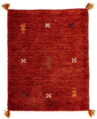 Gabbeh tapijt - Indus - 90 x 60 cm - donkerrood