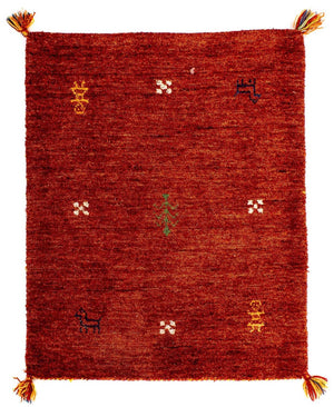 Gabbeh tapijt - Indus - 90 x 60 cm - donkerrood