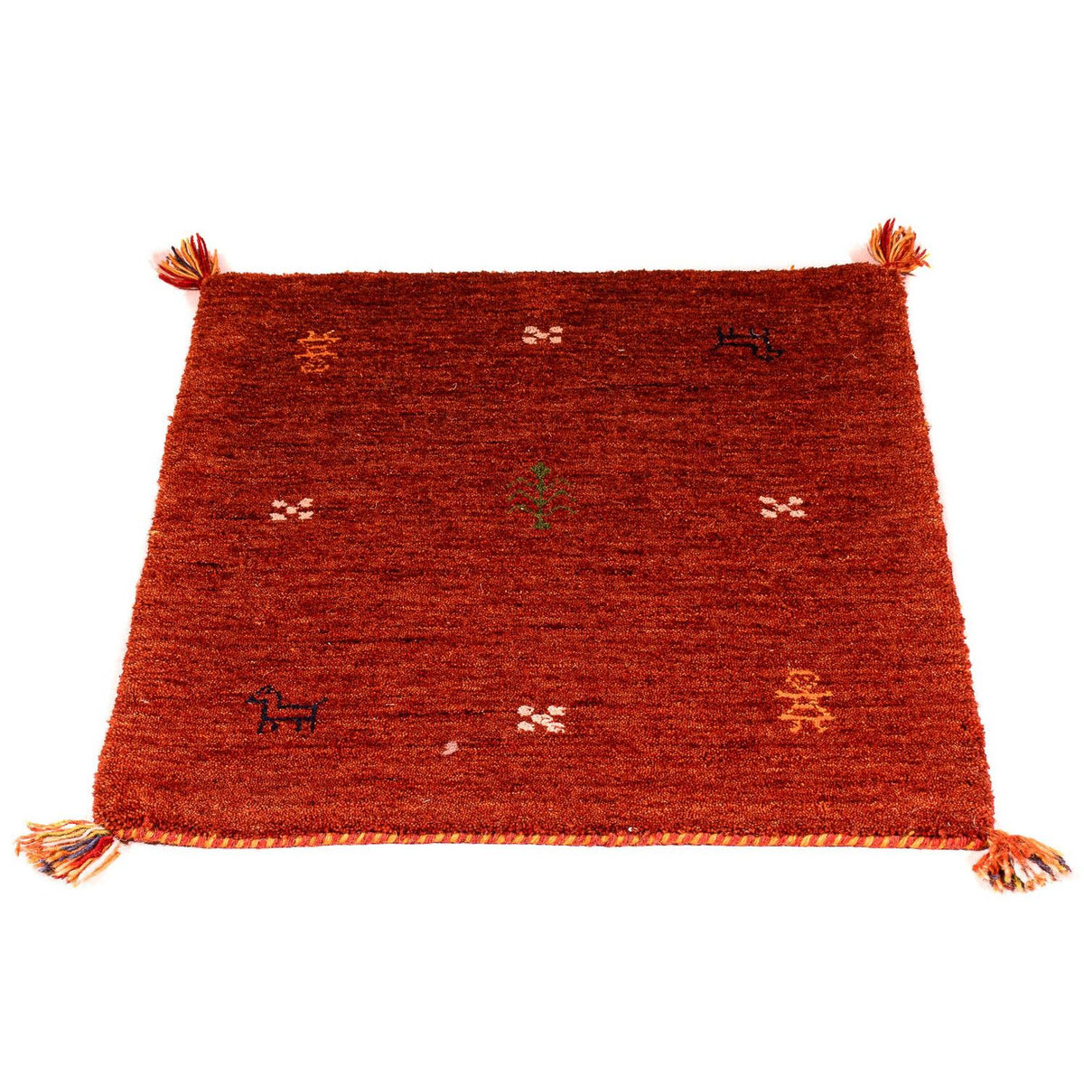 Gabbeh tapijt - Indus - 90 x 60 cm - donkerrood