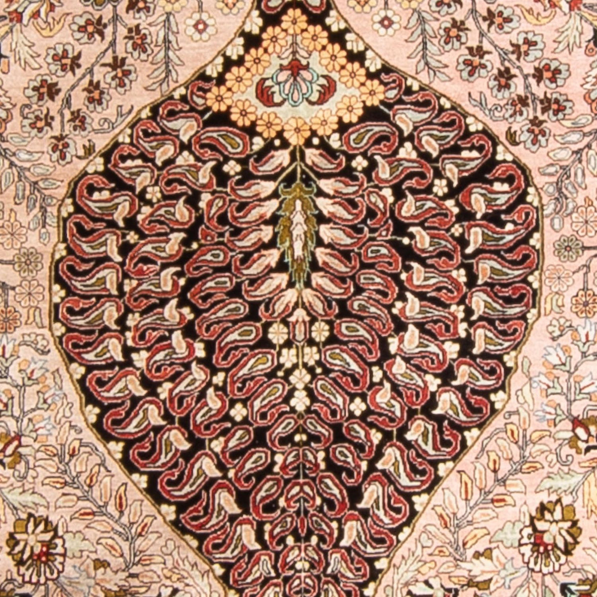 Loper Zijden tapijt - China zijde - 200 x 104 cm - zalm