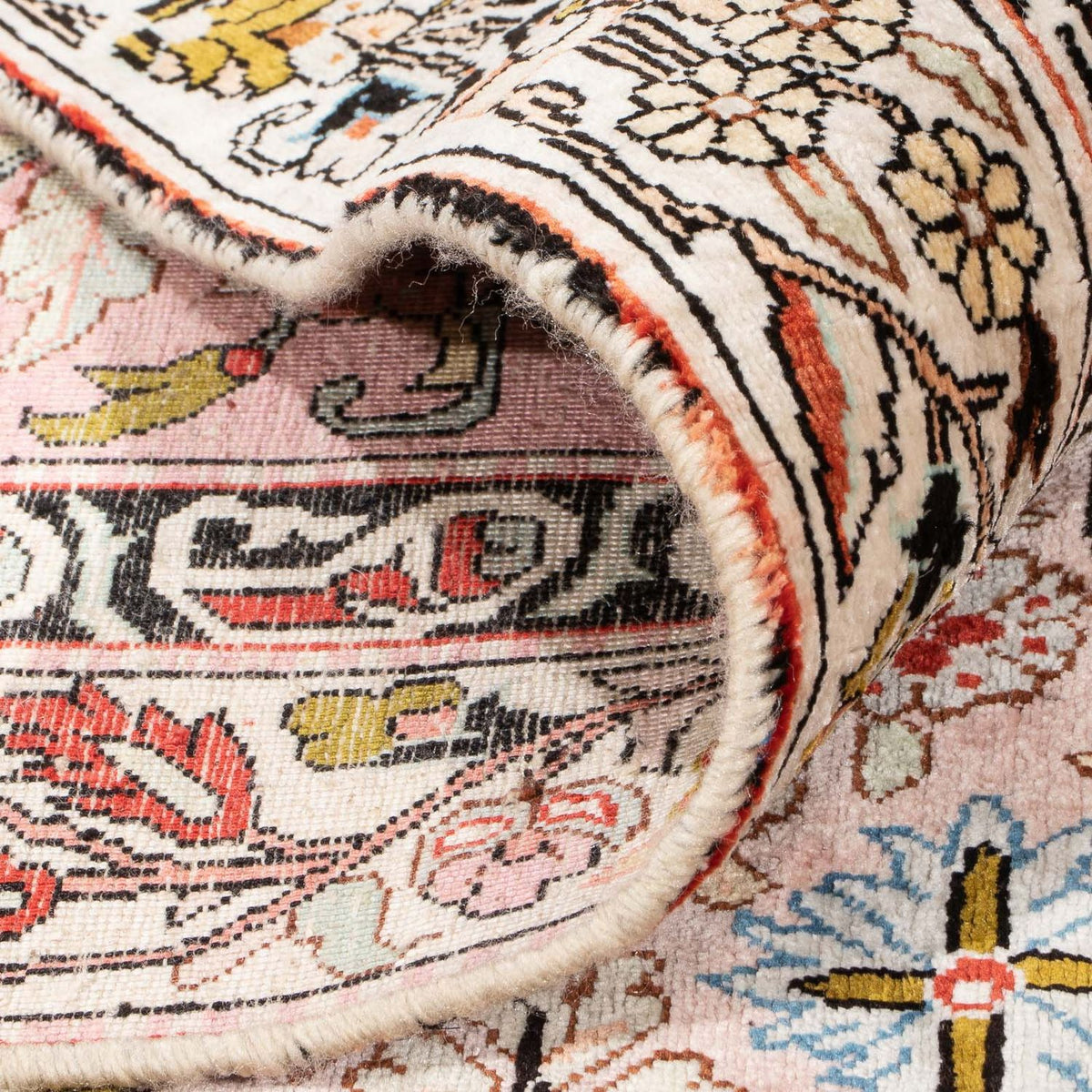 Loper Zijden tapijt - China zijde - 200 x 104 cm - zalm