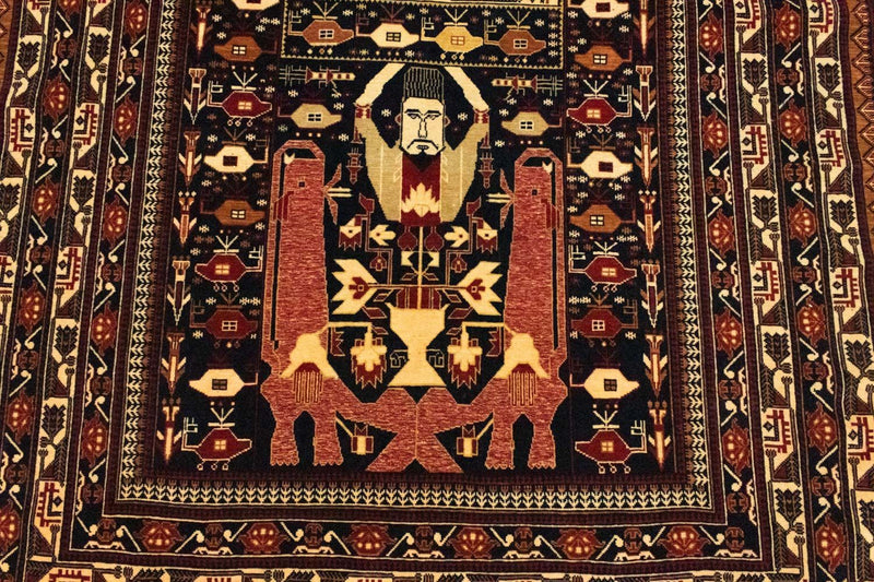 Afghaans tapijt - 196 x 122 cm - blauw