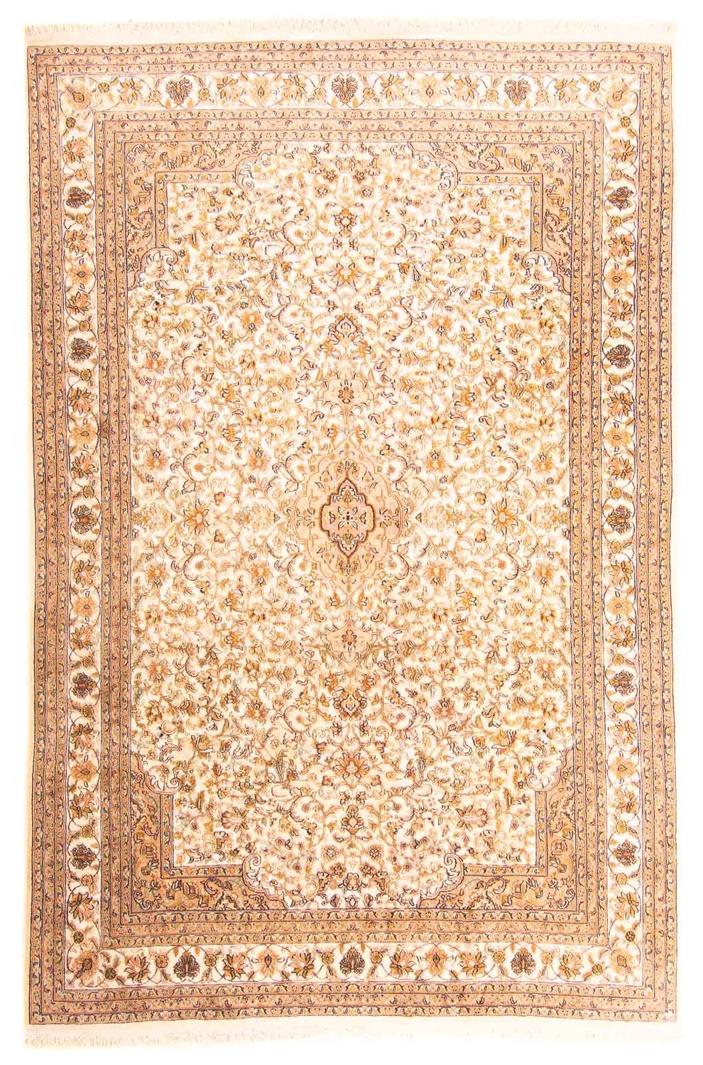 Zijden tapijt - Kashmir Silk - 270 x 186 cm - beige