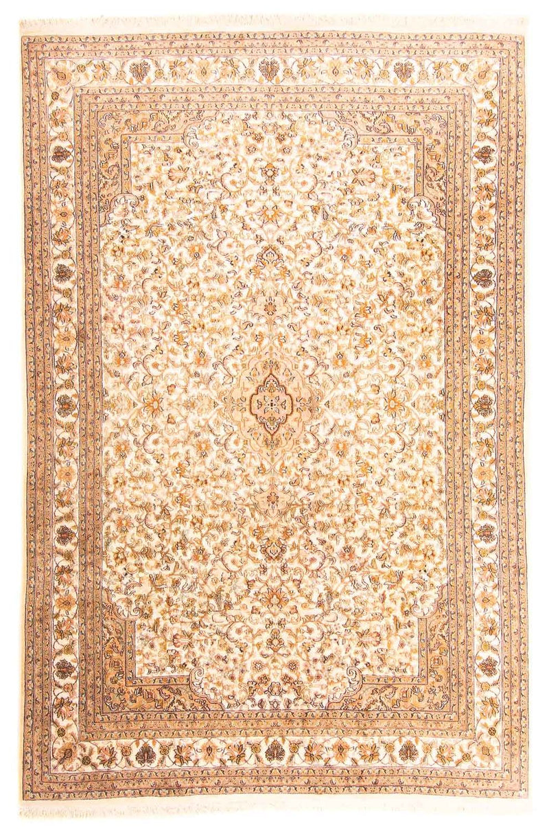 Zijden tapijt - Kashmir Silk - 270 x 186 cm - beige