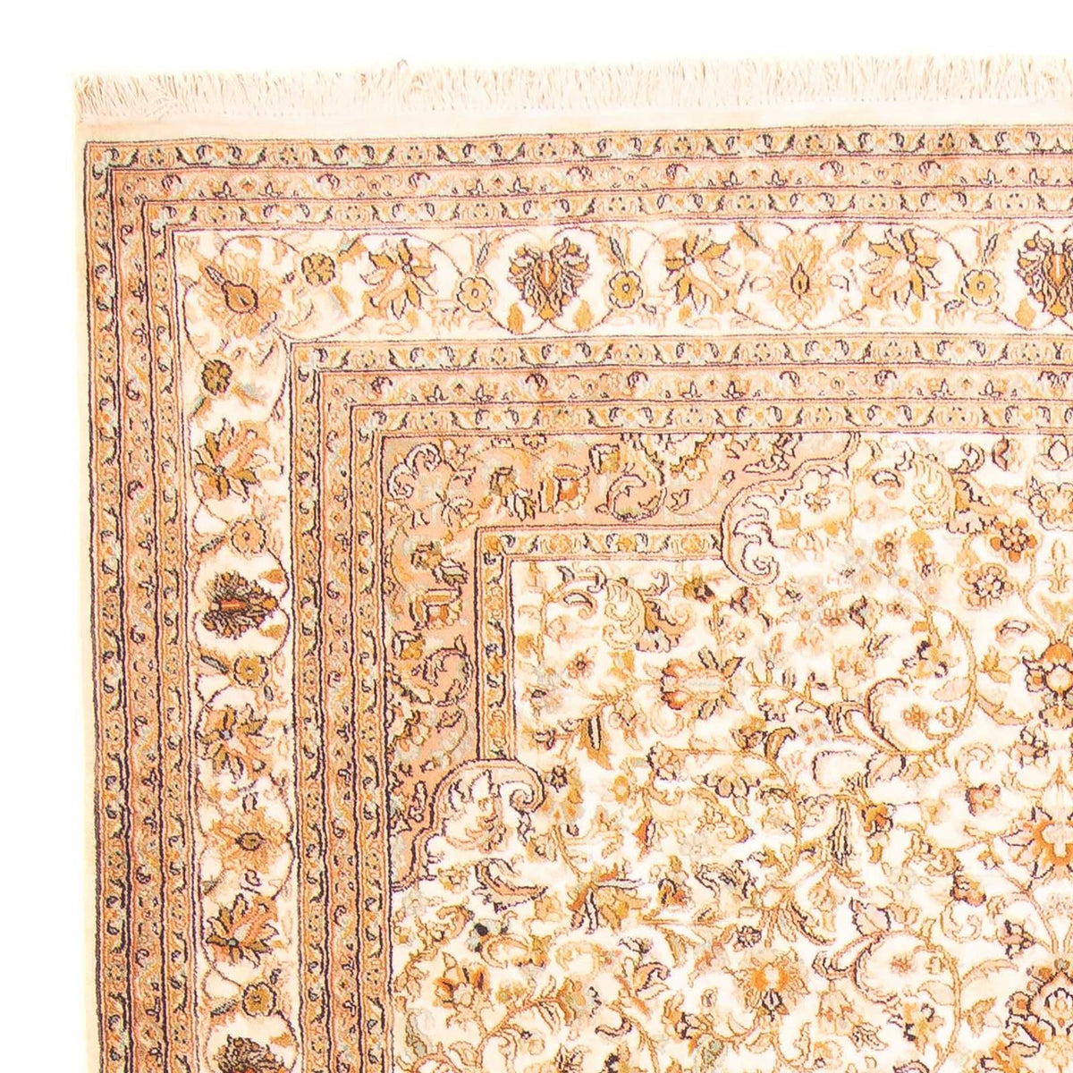 Zijden tapijt - Kashmir Silk - 270 x 186 cm - beige