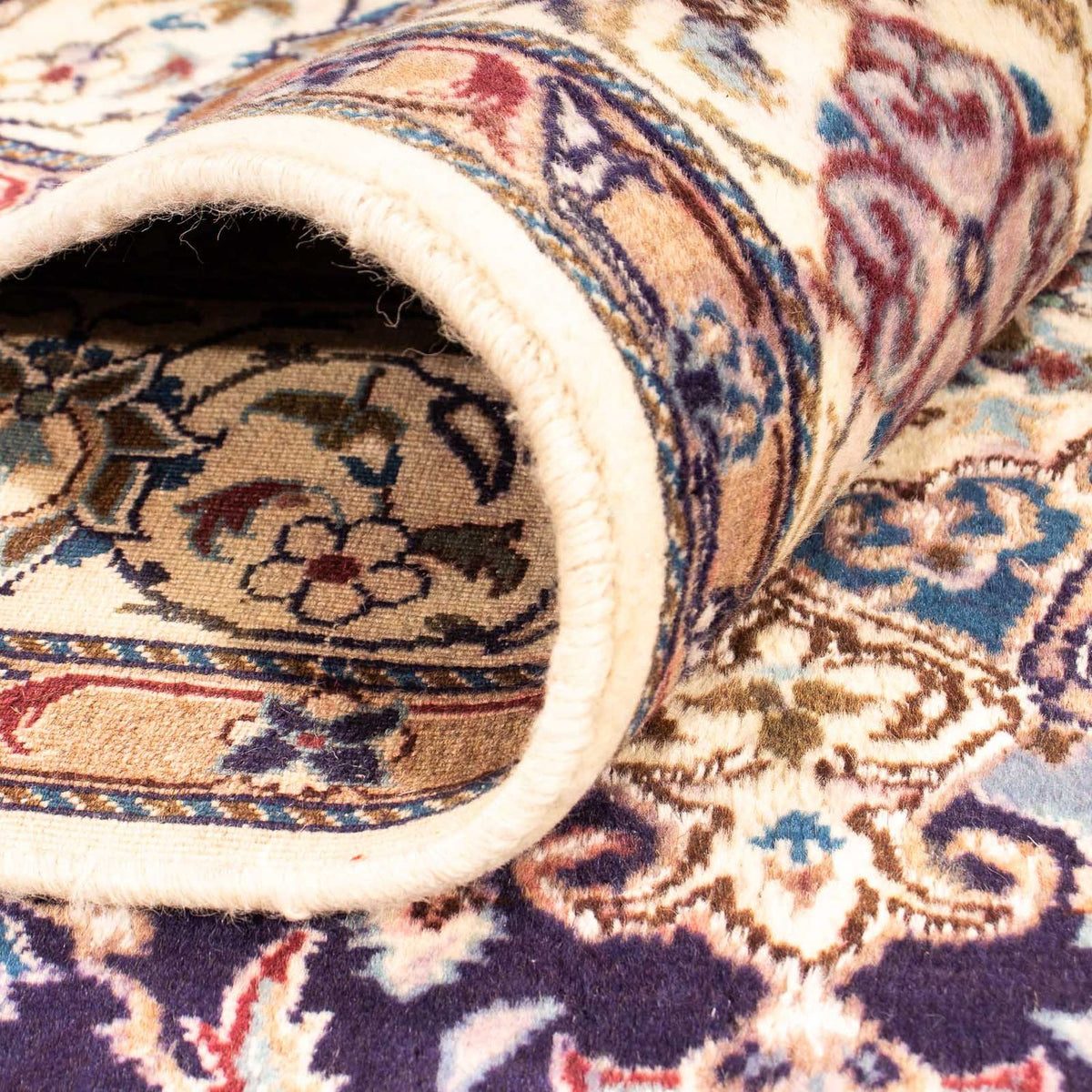 Perzisch tapijt - Nain - Koninklijk - 292 x 197 cm - donkerblauw