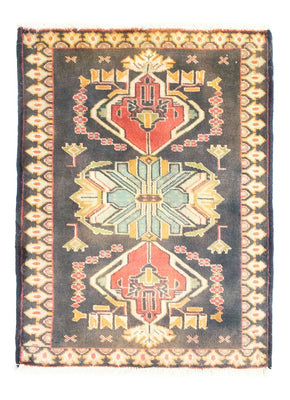 Turkaman tapijt - 87 x 67 cm - donkerblauw