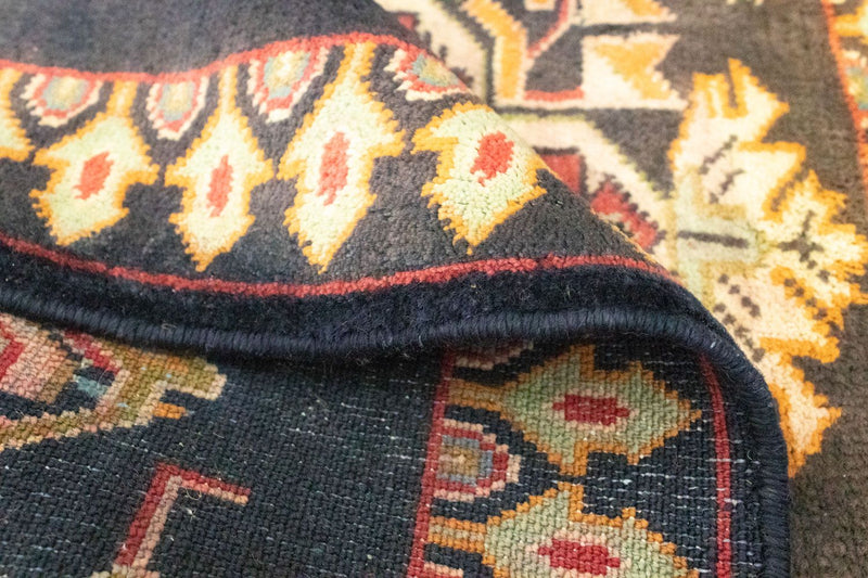 Turkaman tapijt - 87 x 67 cm - donkerblauw