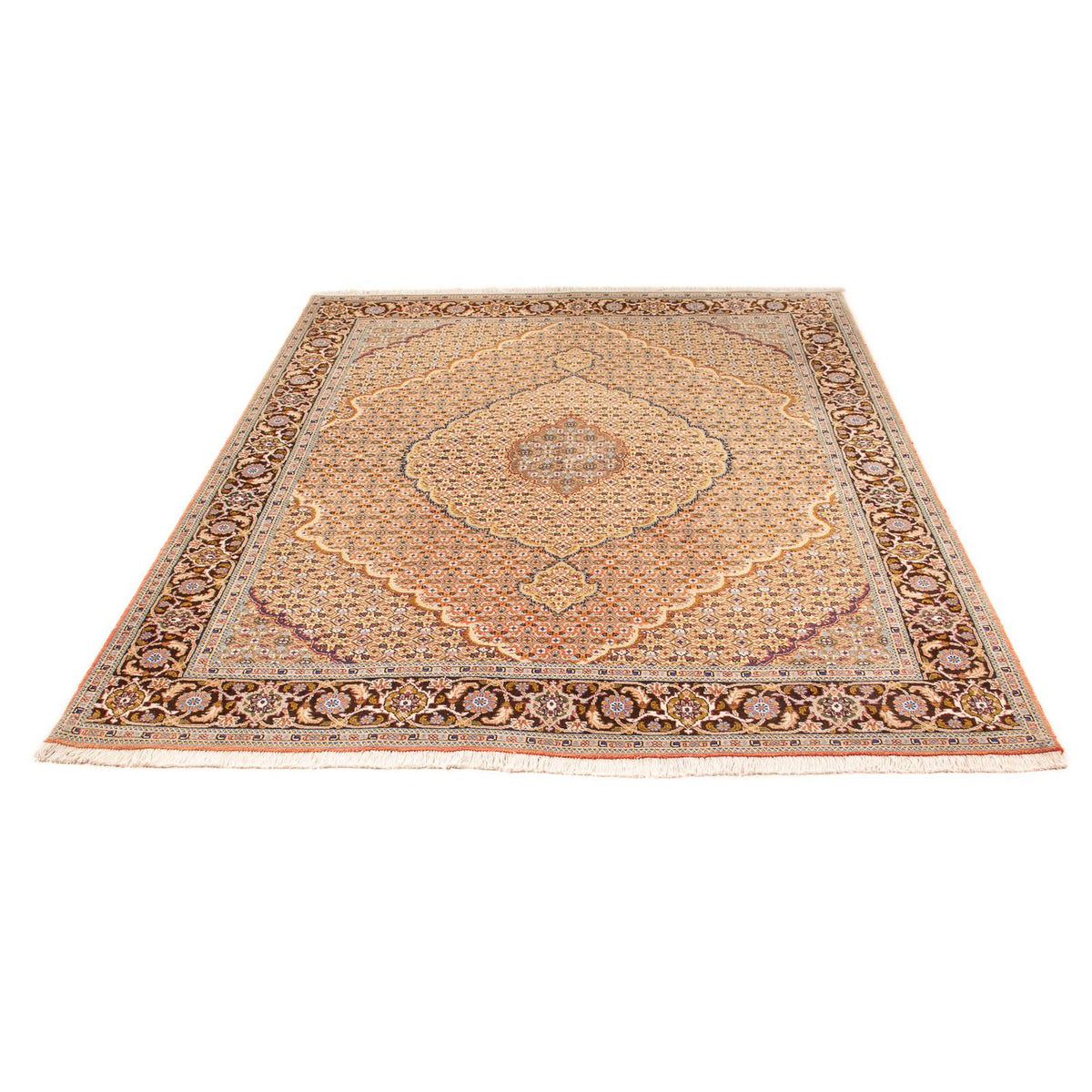 Perzisch tapijt - Tabriz - Royal - 203 x 158 cm - beige