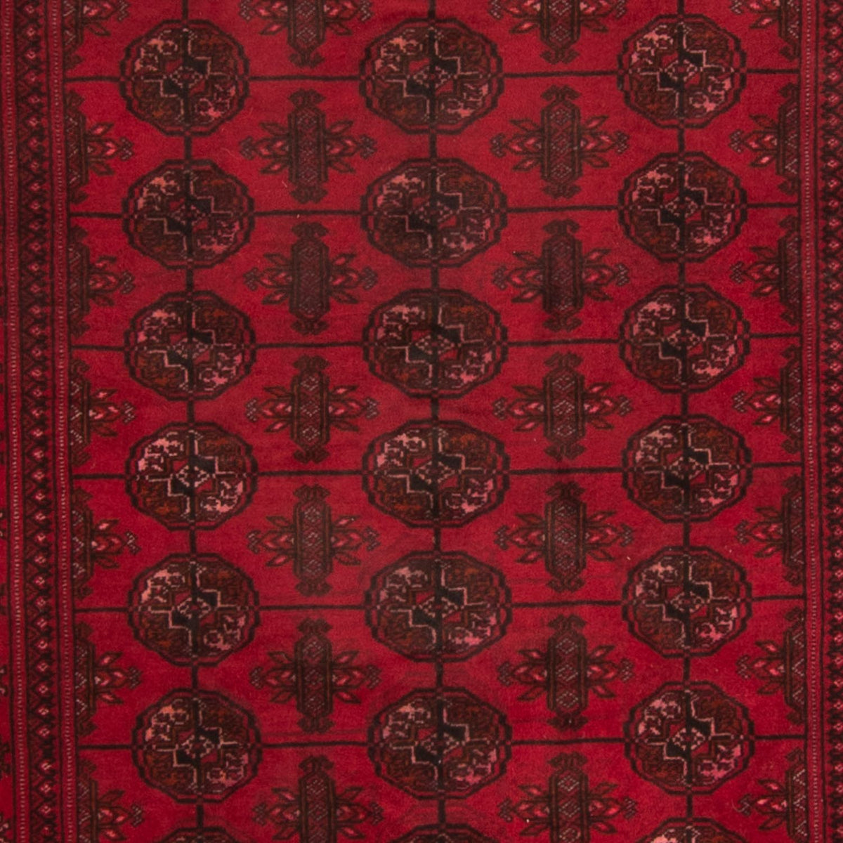 Loper Afghaans tapijt - Bukhara - 280 x 106 cm - donkerrood