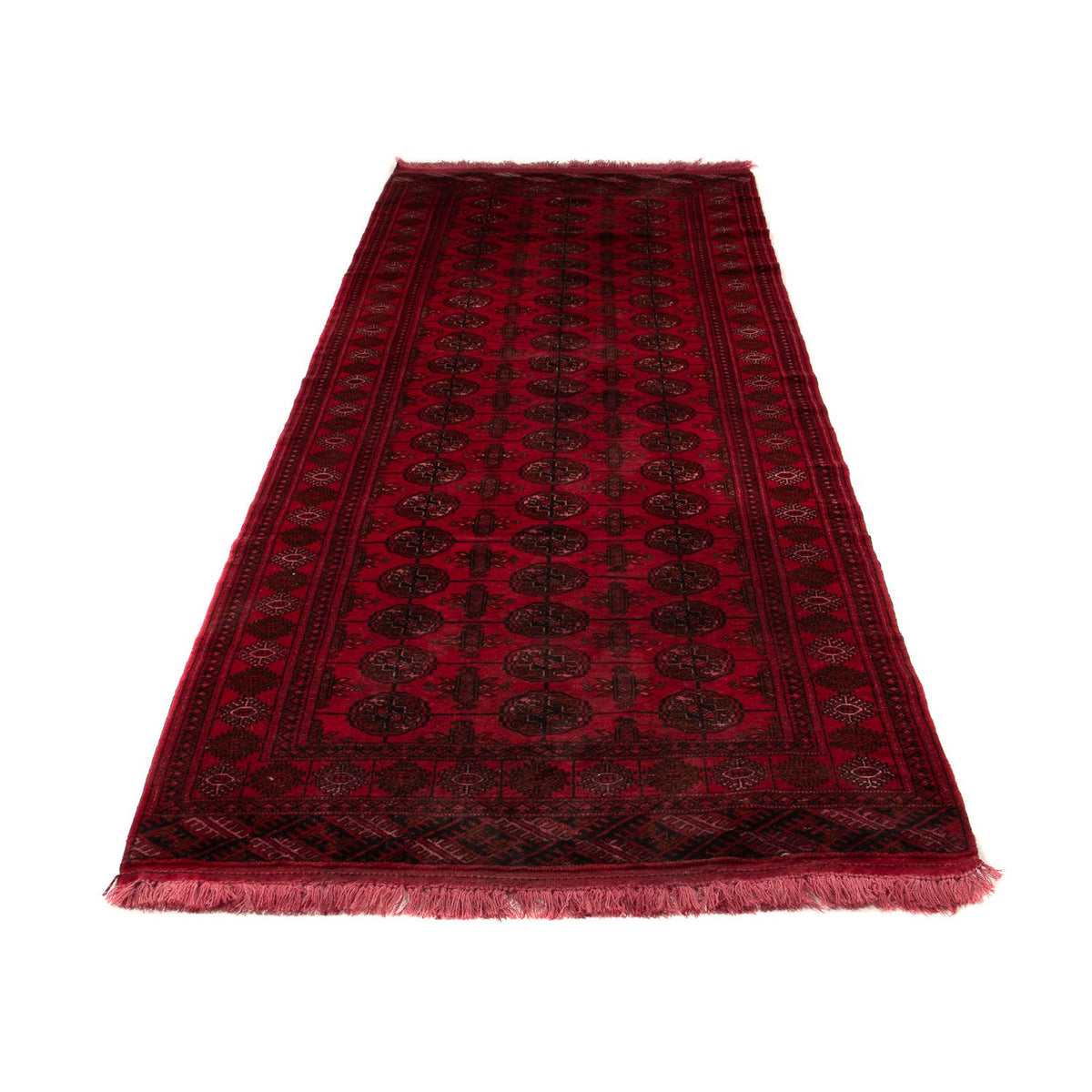 Loper Afghaans tapijt - Bukhara - 280 x 106 cm - donkerrood