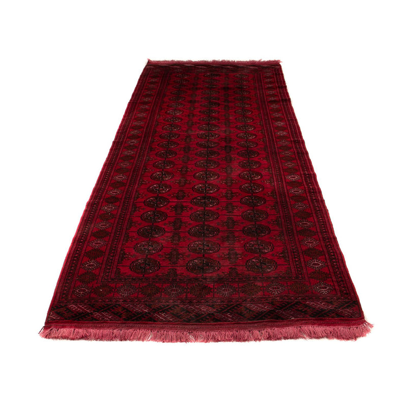 Loper Afghaans tapijt - Bukhara - 280 x 106 cm - donkerrood