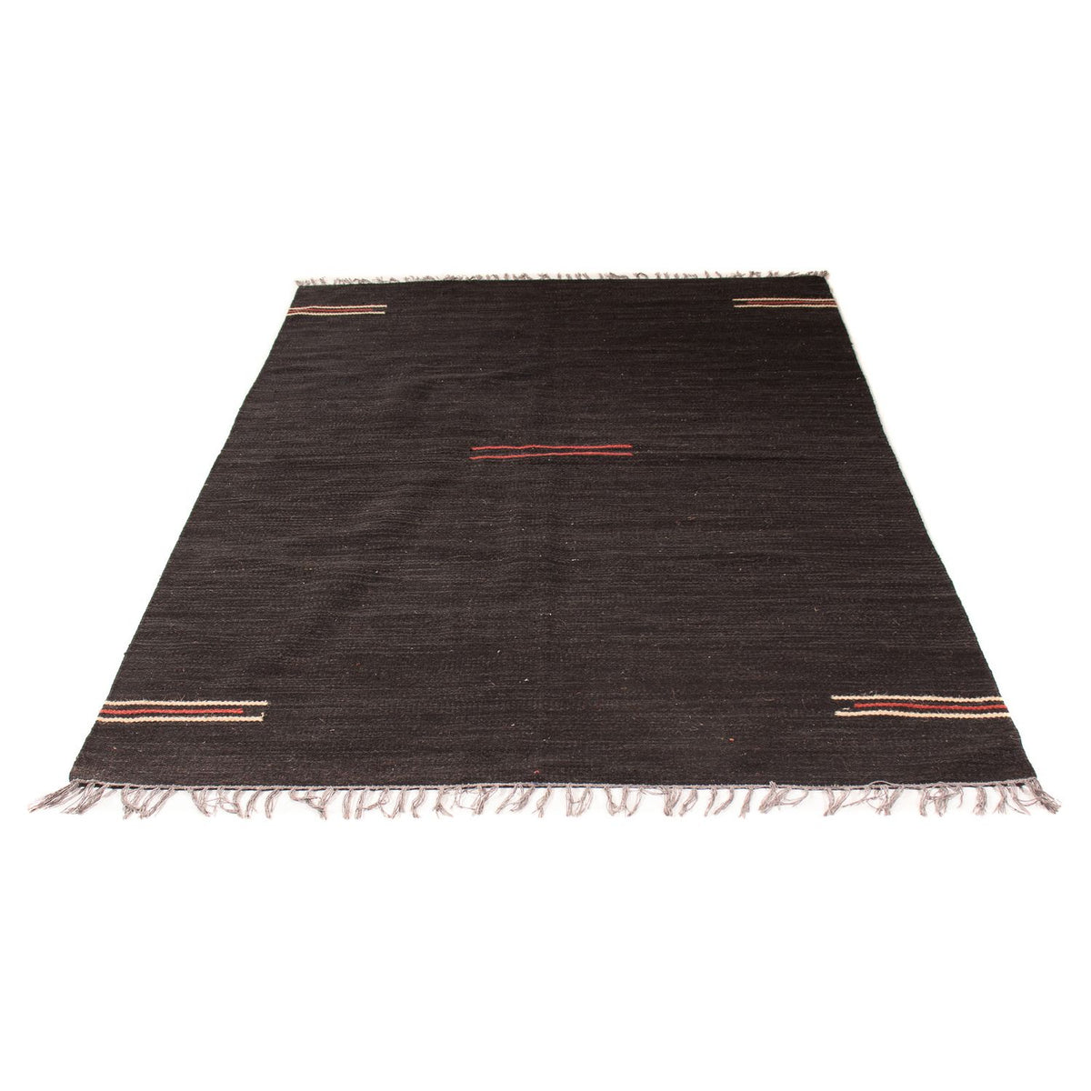 Kelim tapijt - Trendy - 195 x 132 cm - donkerbruin