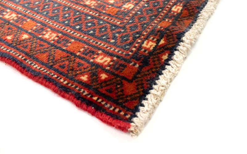 Loper Turkaman tapijt - 100 x 50 cm - rood