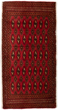 Turkaman tapijt - 130 x 60 cm - rood