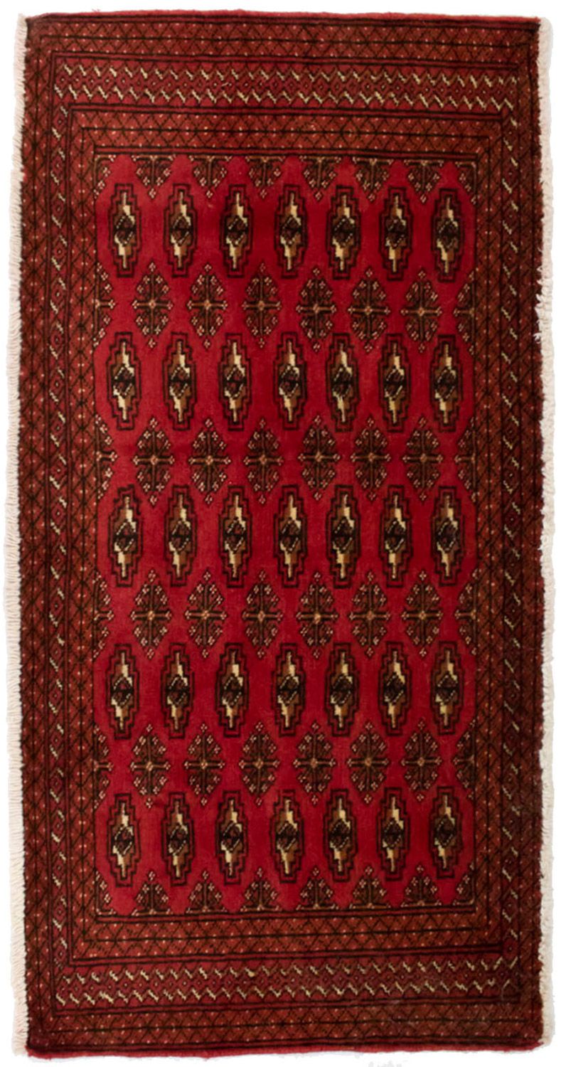 Turkaman tapijt - 130 x 60 cm - rood