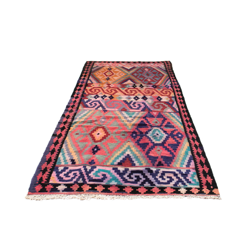 Loper Kelim tapijt - Oud - 330 x 135 cm - veelkleurig