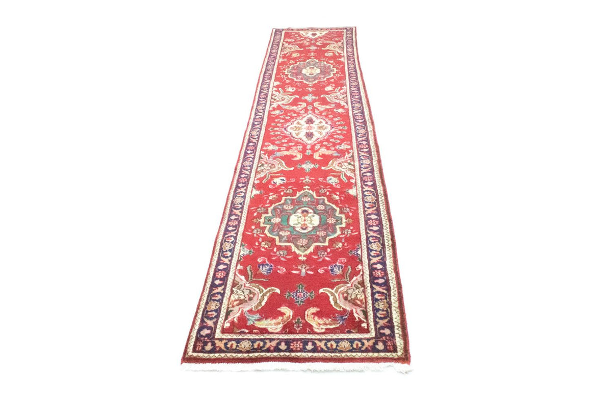 Loper Perzisch tapijt - Tabriz - 417 x 85 cm - rood