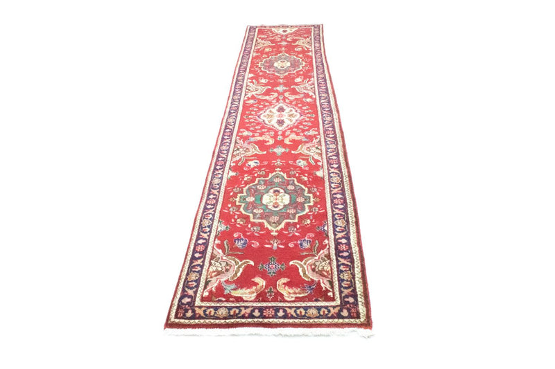 Loper Perzisch tapijt - Tabriz - 417 x 85 cm - rood