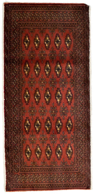 Turkaman tapijt - 130 x 60 cm - rood