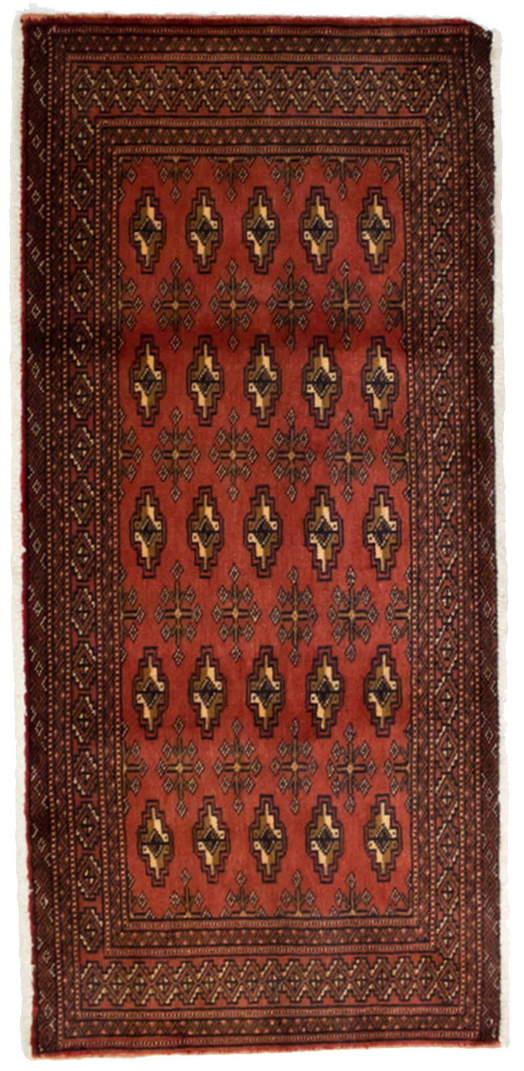 Turkaman tapijt - 130 x 60 cm - rood
