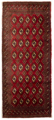 Turkaman tapijt - 130 x 60 cm - rood