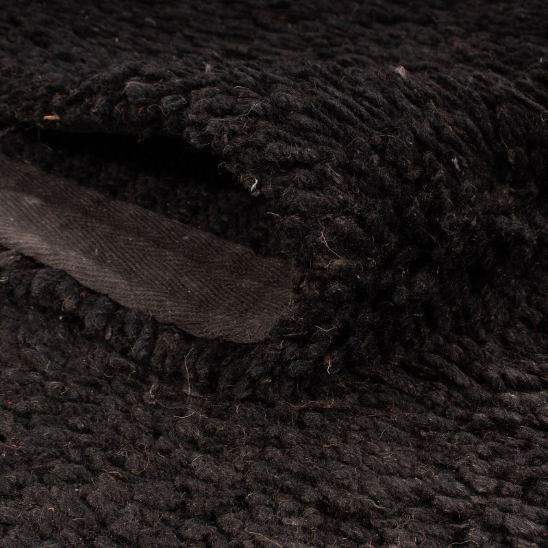 Hoogpolig tapijt - 216 x 150 cm - zwart