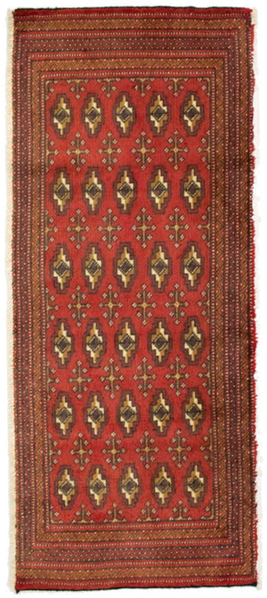Turkaman tapijt - 130 x 60 cm - rood