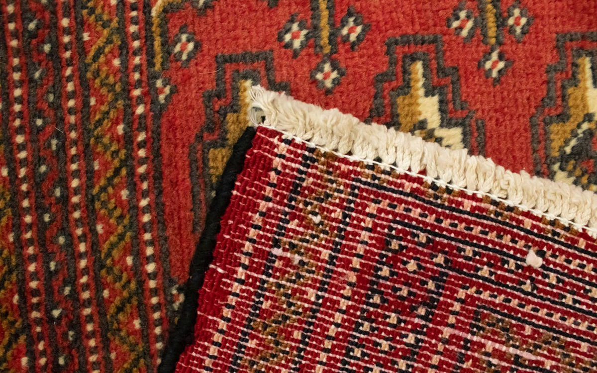 Turkaman tapijt - 130 x 60 cm - rood