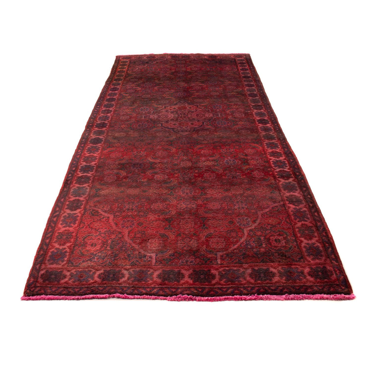 Loper Perzisch Tapijt - Nomadisch - 323 x 115 cm - donkerrood