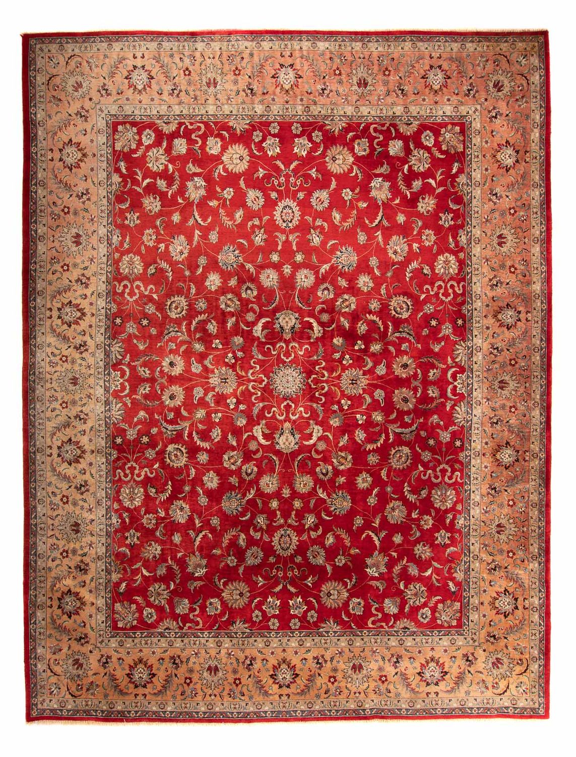 Oosters tapijt - Tabriz - 363 x 280 cm - donkerrood