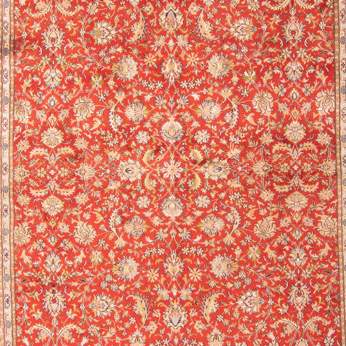 Zijden tapijt - Kashmir Silk - 277 x 186 cm - rood