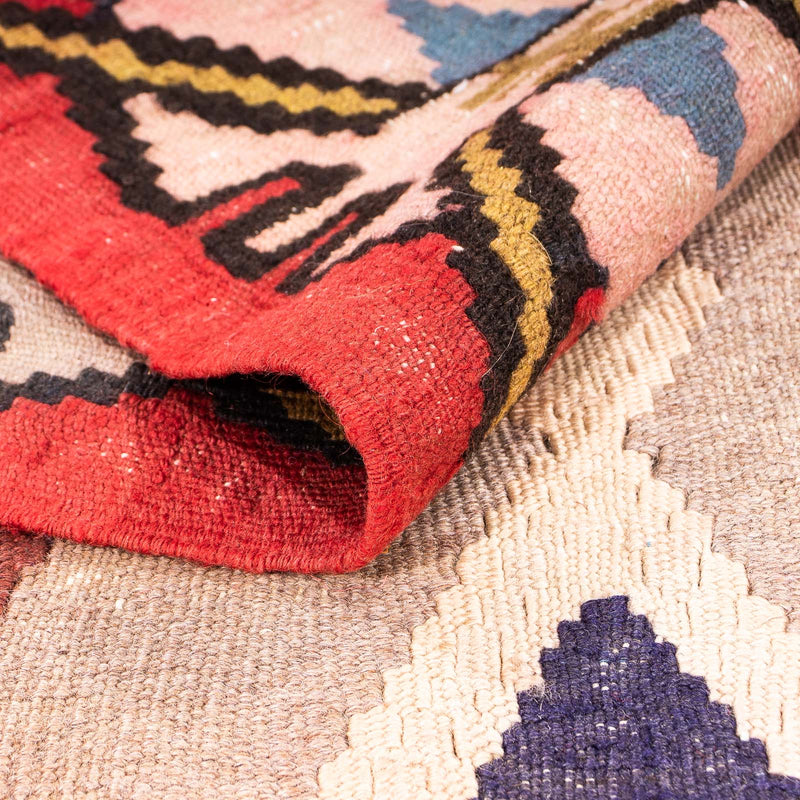 Loper Kelim tapijt - Oud - 300 x 150 cm - veelkleurig