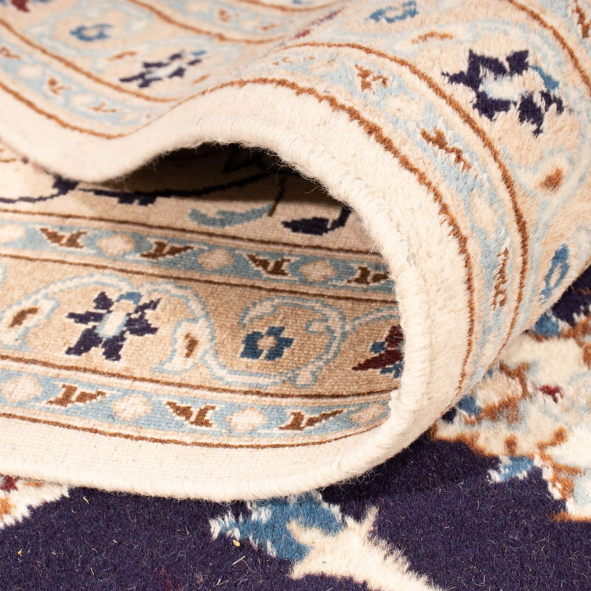 Perzisch tapijt - Nain - Koninklijk - 383 x 286 cm - donkerblauw