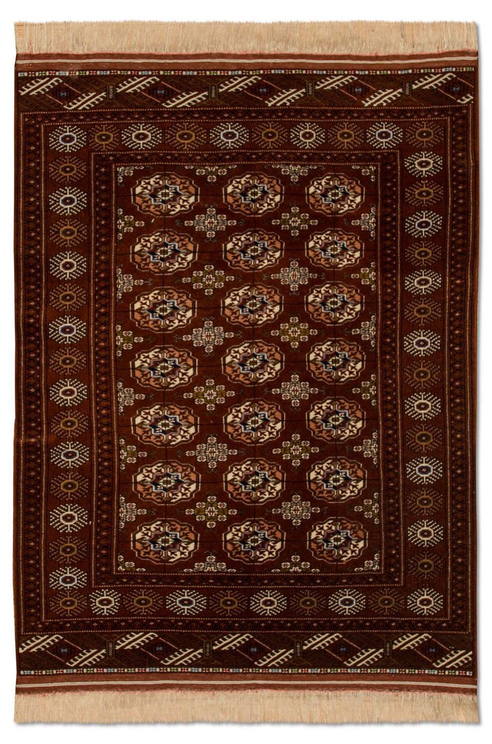 Turkaman tapijt - 154 x 103 cm - bruin