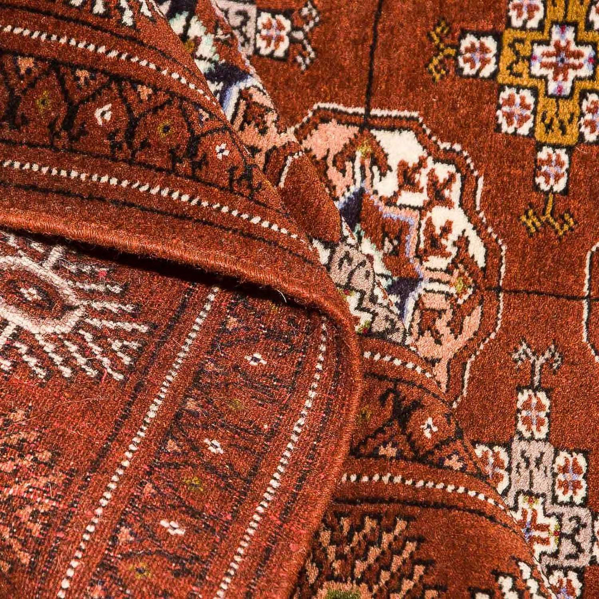 Turkaman tapijt - 154 x 103 cm - bruin