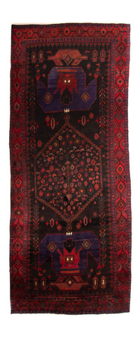 Loper Perzisch Tapijt - Nomadisch - 380 x 146 cm - donkerblauw